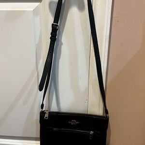 Coach Black Clutch with Gold Details